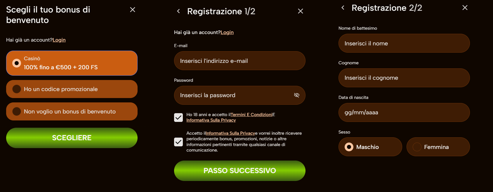 Flashbet casino registr