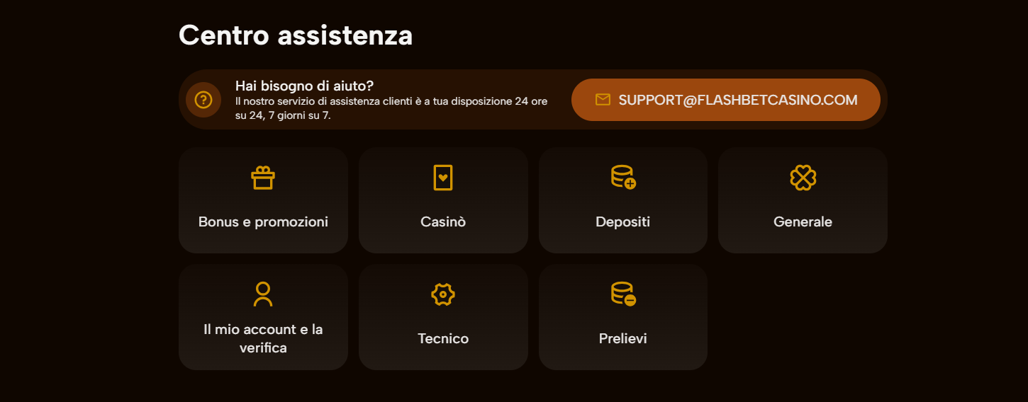 Flashbet casino support
